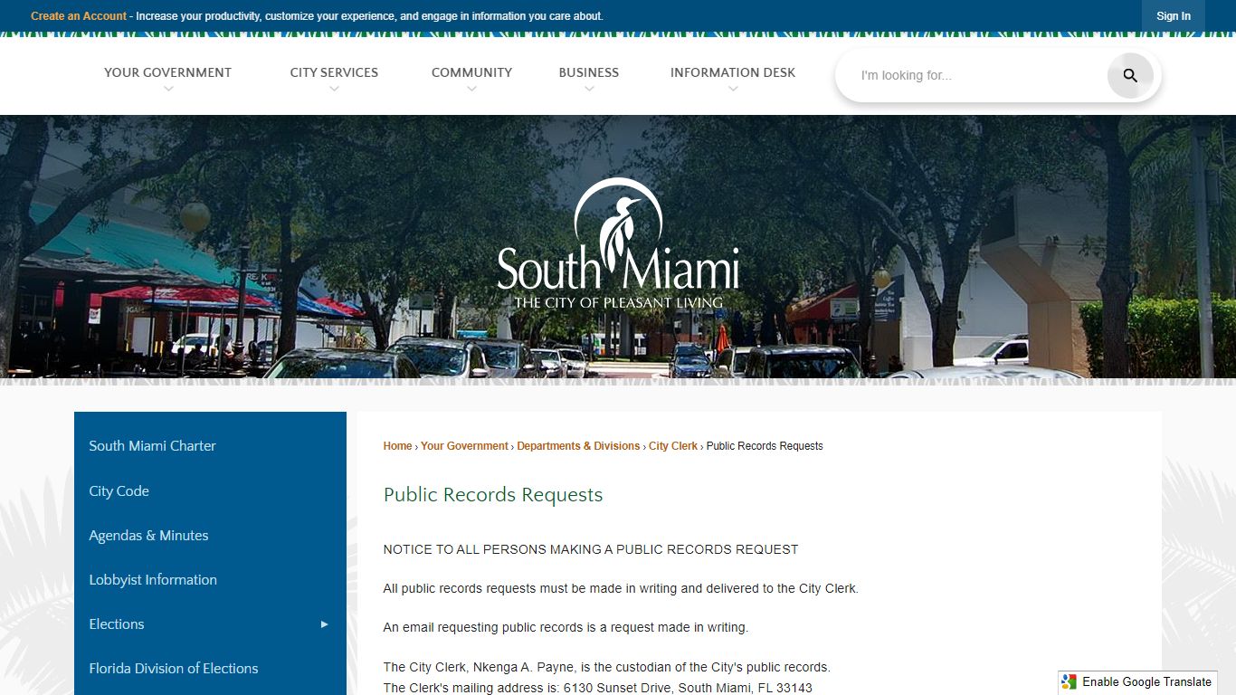 Public Records Requests | South Miami, FL - Official Website